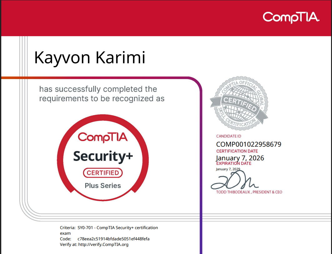 CompTIA Security+ Certification