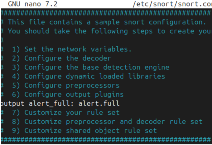 Snort Configuration File Customization